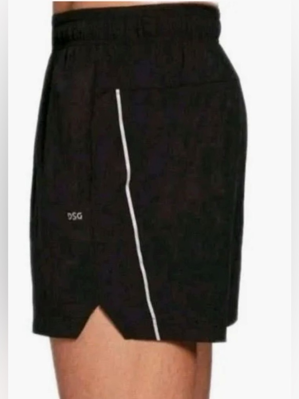 DSG Men's Small Medium Running Stride Shorts Black 7" Inseam Built-in Brief NWT